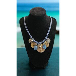 Handcrafted Shell & Bead Adjustable Necklace - Beachy Vibes & Ocean Tones